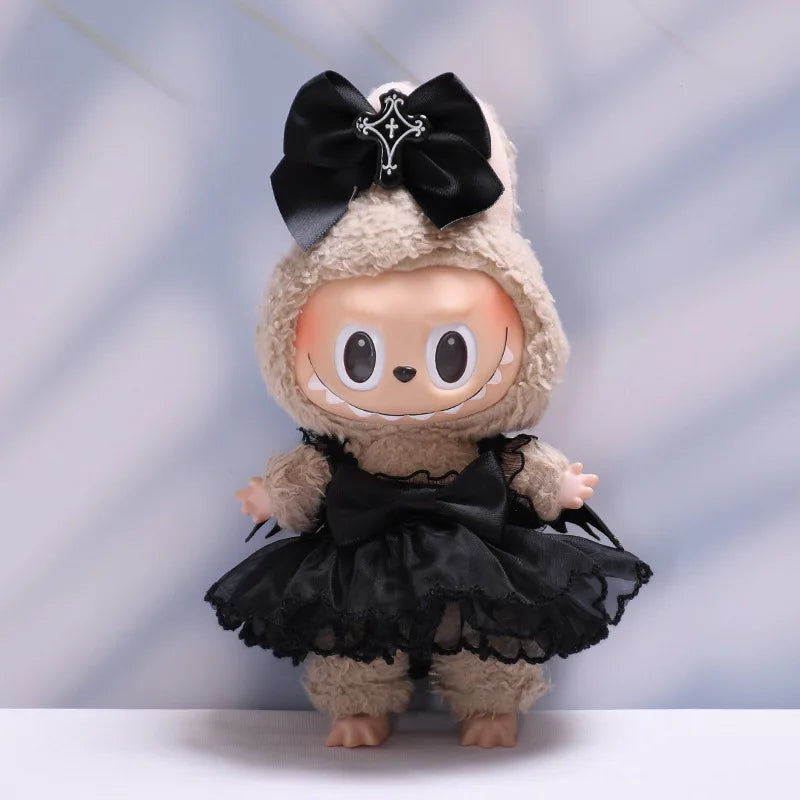 Labubu Clothes Fashion Gothic Style Skirt Labubu Doll Clothes Pendant