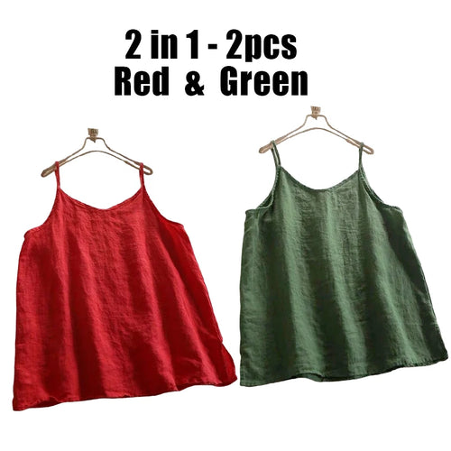 Summer Simple All-match Top Loose Thin Camisole Solid V-neck Vest