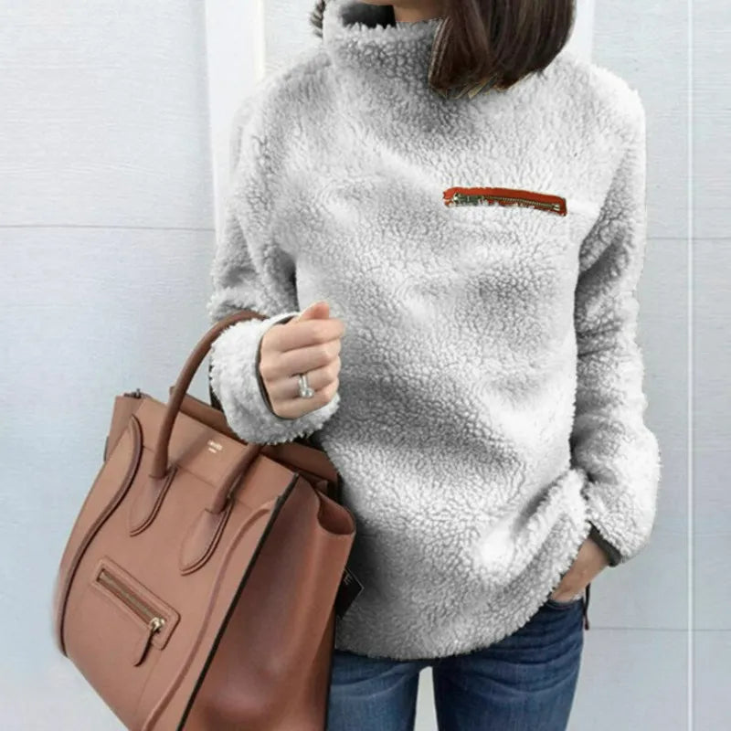 Winter Super Soft and Comfortable Solid Color Turtleneck Pullover