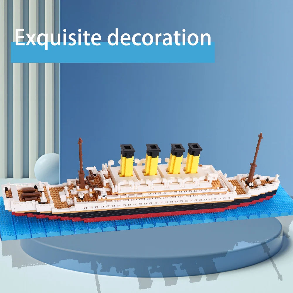 Building block assembly toy Titanic giant boy girl puzzle cruise ship
