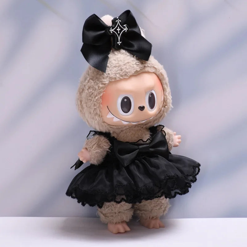 Labubu Clothes Fashion Gothic Style Skirt Labubu Doll Clothes Pendant
