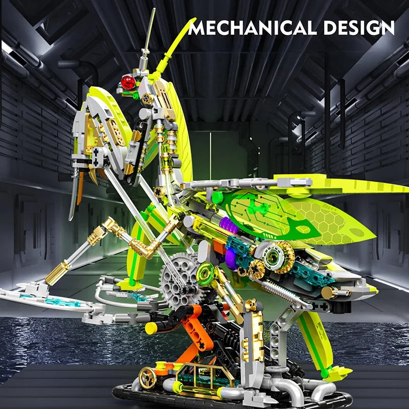 Technical Mechanical Shark Parrot Mantis Insect Sea Animal Life Set