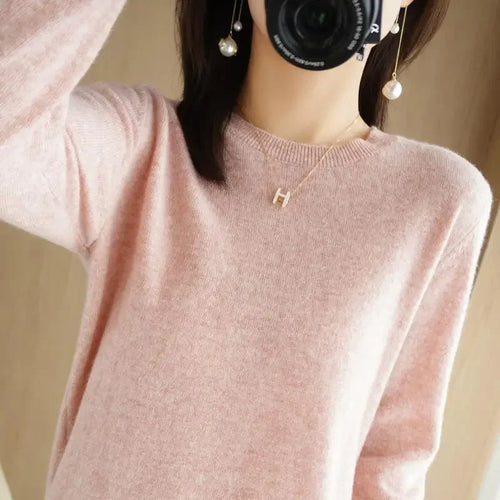 2024 Women Sweater Spring Autumn Long Sleeve O-neck Pullovers Warm