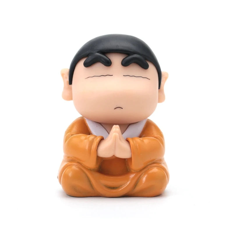 8cm Crayon Shin Chan Cos Buddha Good Luck Compassion Action Figure