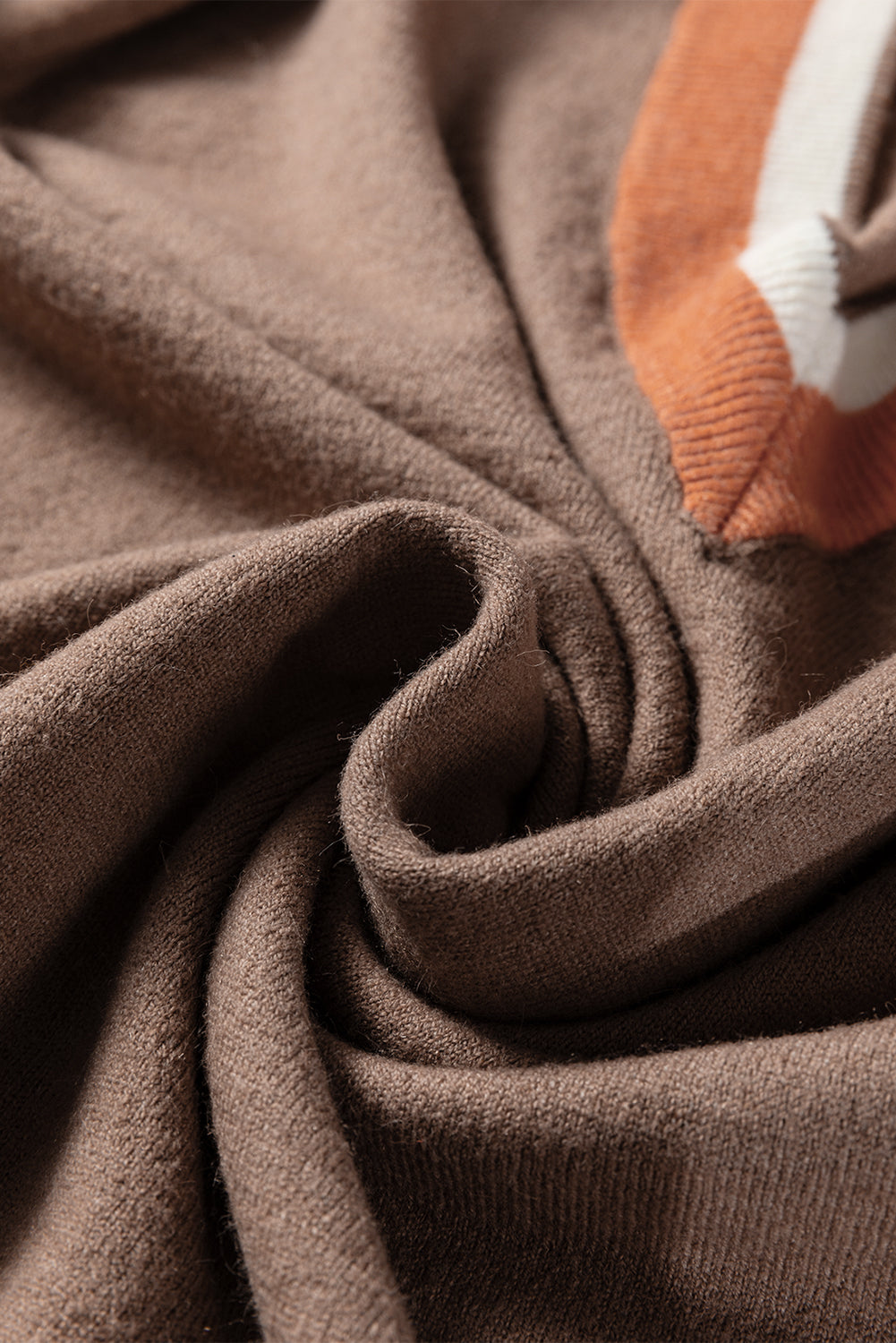 Varsity Stripe Contrast Trim V-Neck Sweater