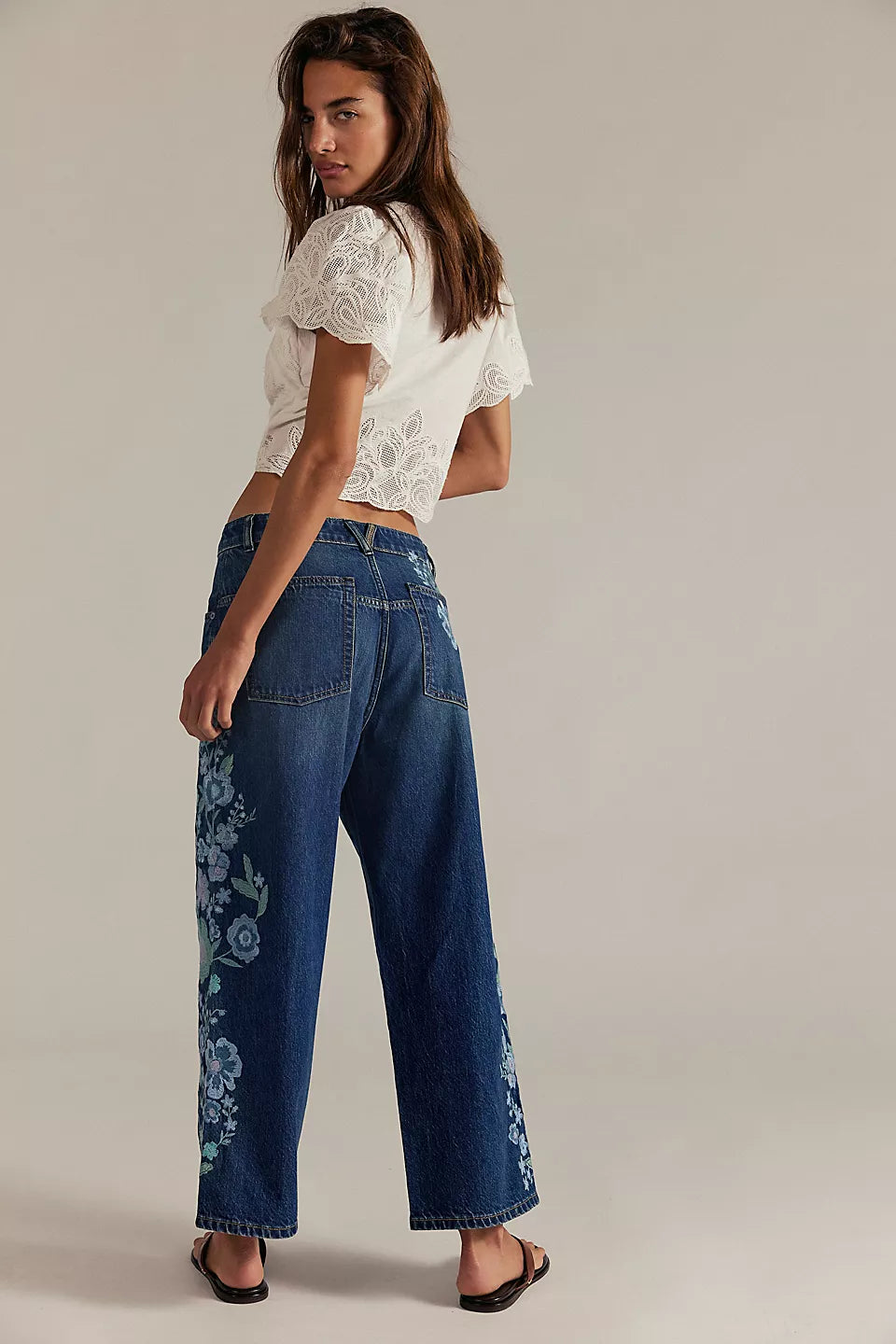 We The Free Willow Floral Embroidered Jeans